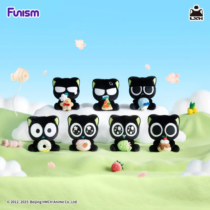 Фото FUNISM Luo Xiaohei Hug Series, плюшевая подвеска, серия слепых коробок, фигурки, экшн-игрушки, фигурка, подарок на день рождения, детская игрушка №1