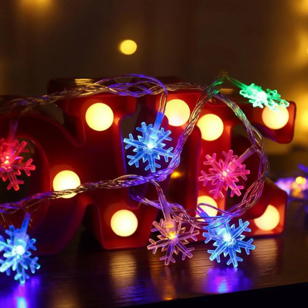 

Светодиодные огни в виде снежинок, Рождественское украшение для дома, Рождественская елка, подвесная гирлянда, рождественские украшения, подарок на Новый год 2023