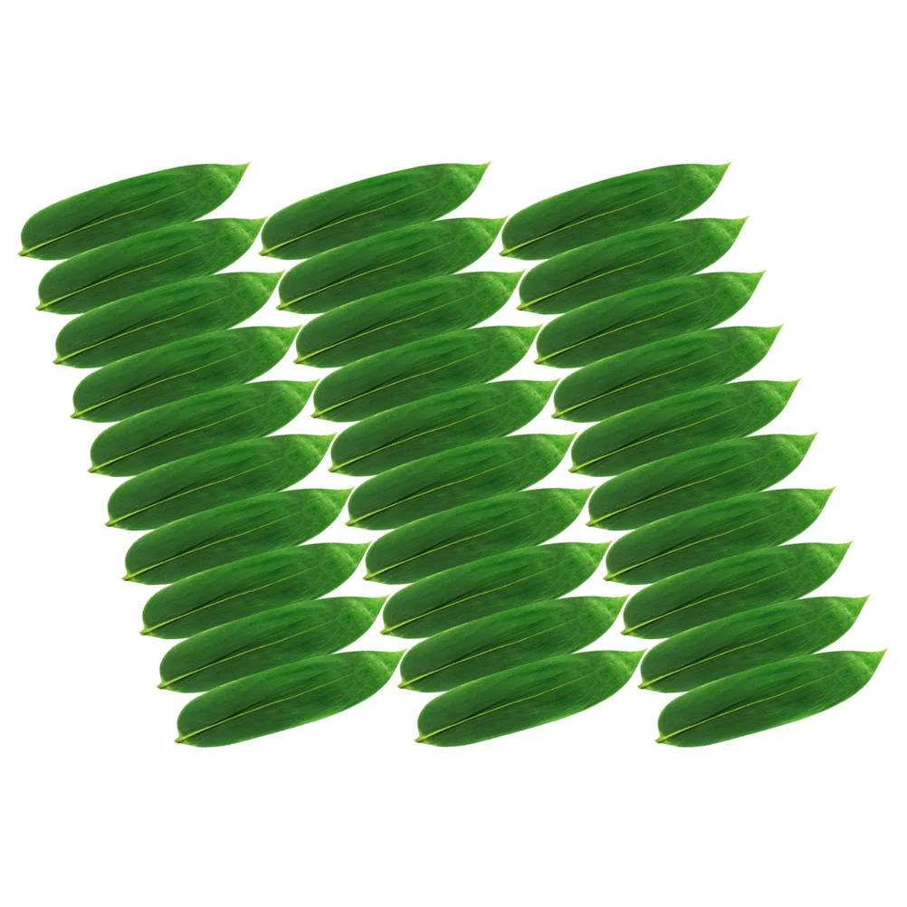 100 шт. суши листья бамбука рисовые шарики натуральный декор для сашими тарелка