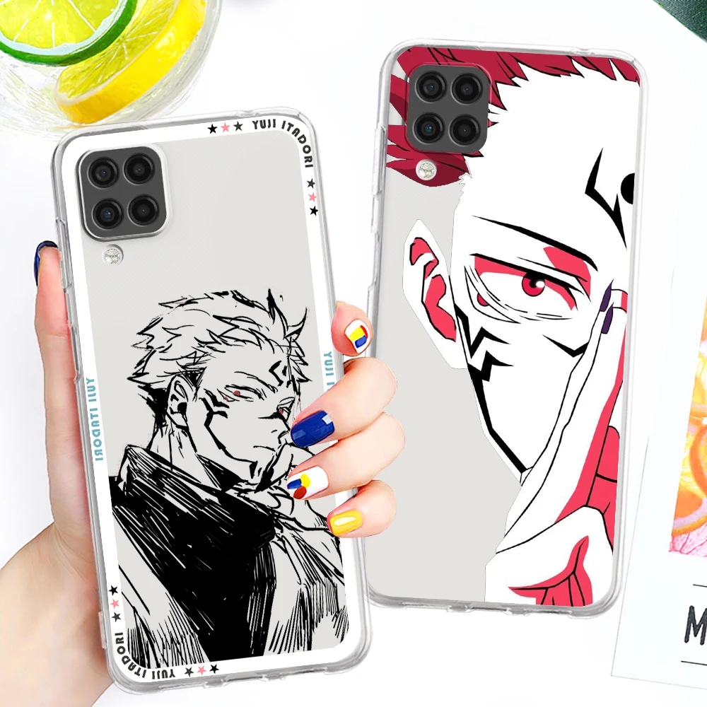 

Anime Comics Jujutsu Kaisen Transparent Phone Case For Samsung A73 A72 A71 A53 A52 A51 A42 A34 A33 A32 A21 A13 A04 A03 5G