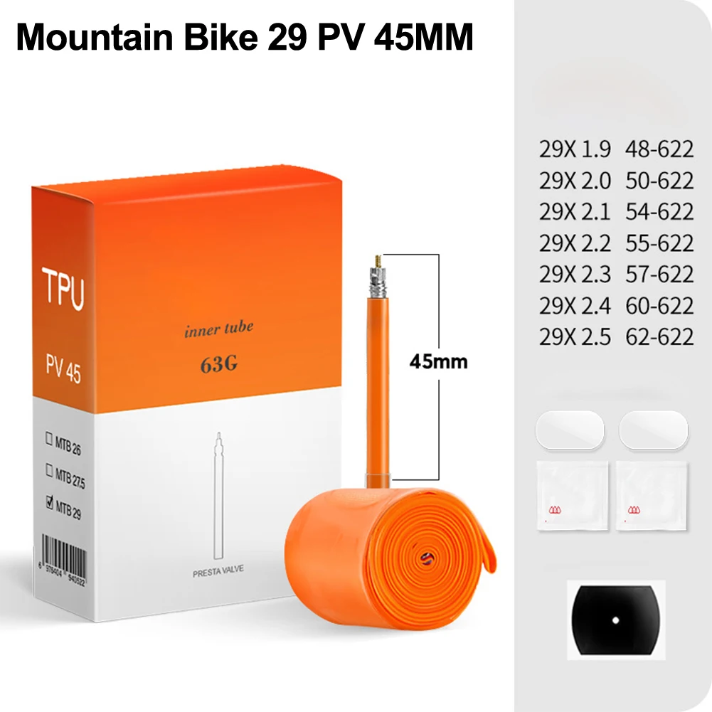 Сверхлегкая велосипедная камера 26 27 5 29 дюймов MTB шина из материала ТПУ 45 мм с