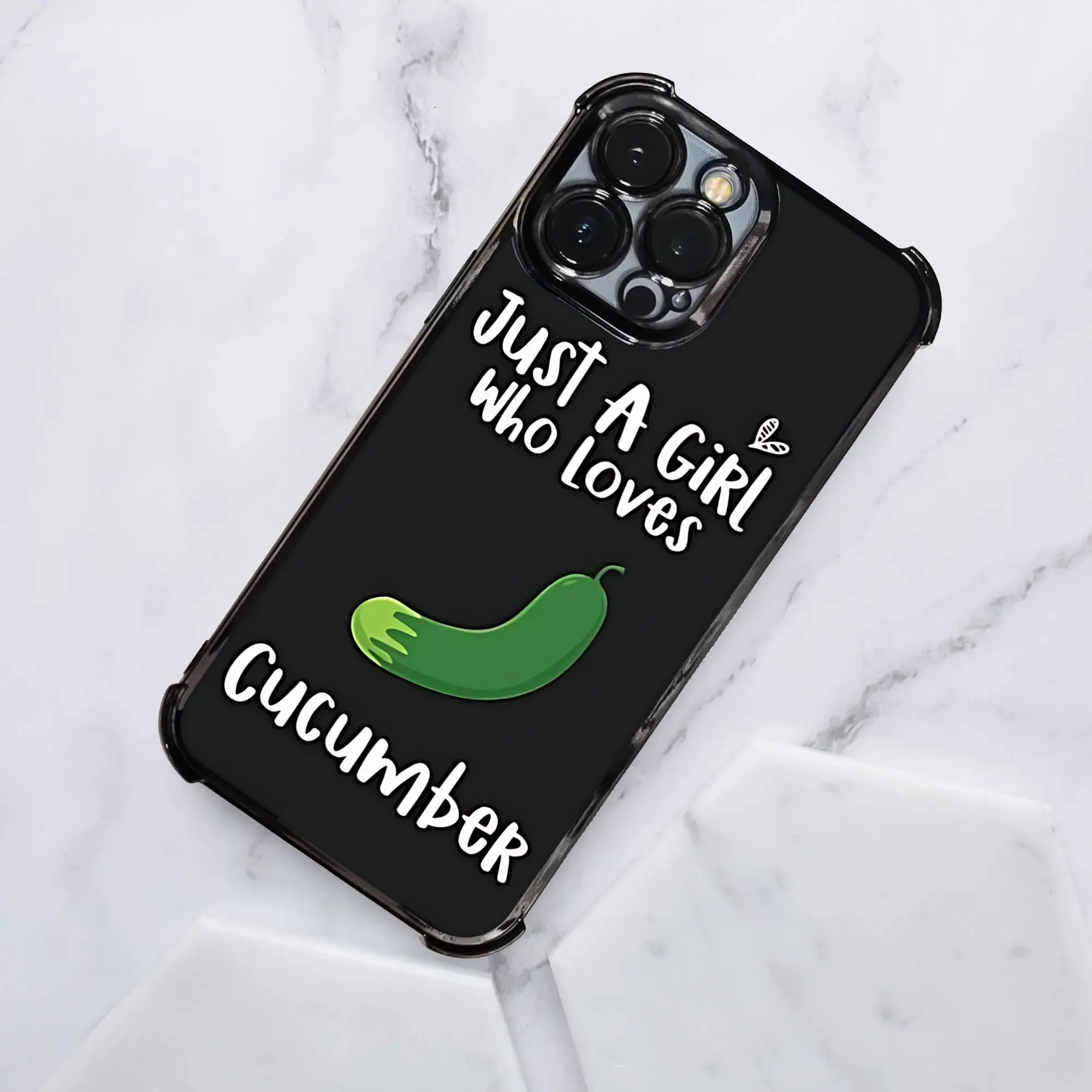 Чехол для телефона с цитатой «Girl Loves Cucumber» и гальваническим покрытием для iPhone различных моделей (art.: 3920dbdd8d53b) - 3920dbdd8d53b
