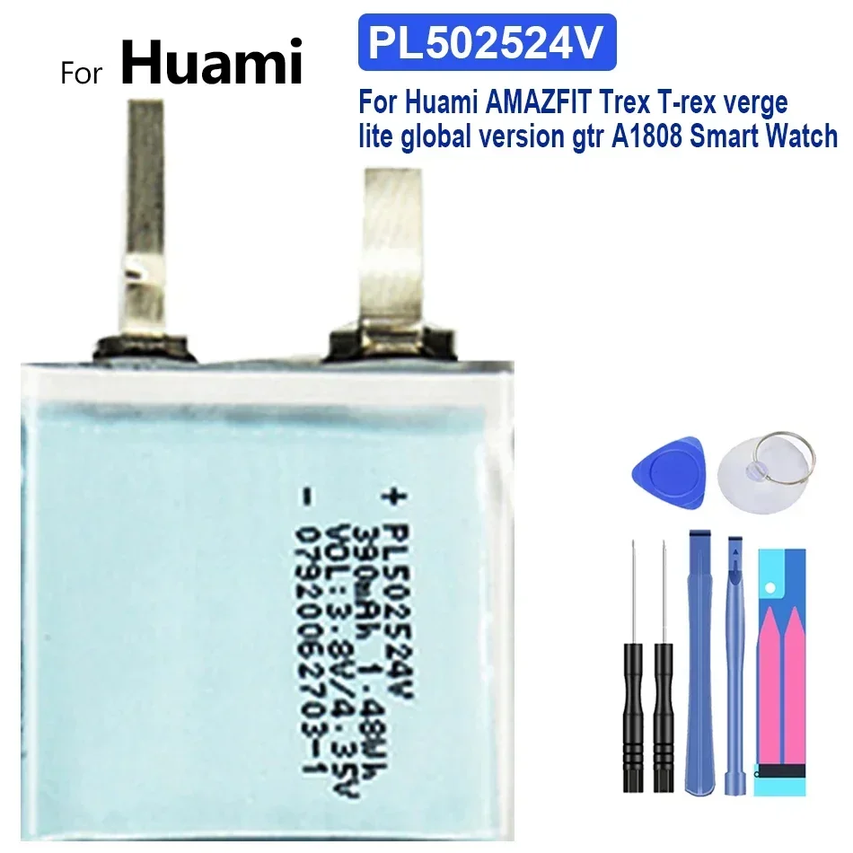 Аккумулятор для часов Huami Amazfit T-Rex Pro Res Sport 2 Verge Lite Global Stratos II A1609 Ares Bip GTR Sports