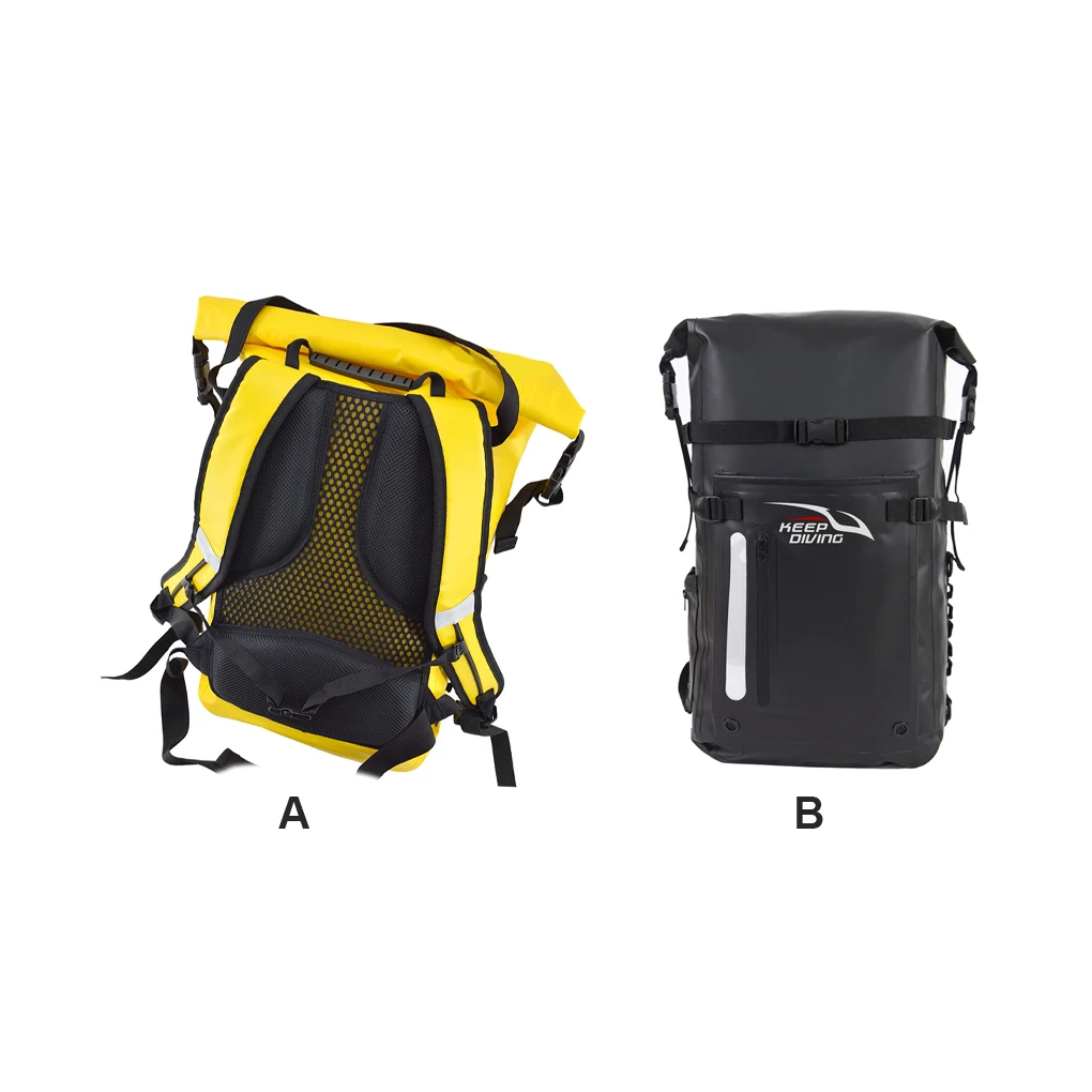 30L Dry Wet Separation Scuba Backpack Double Shoulder High-capacity 500D Scraping Material Sturdy Diving Equipment Bags