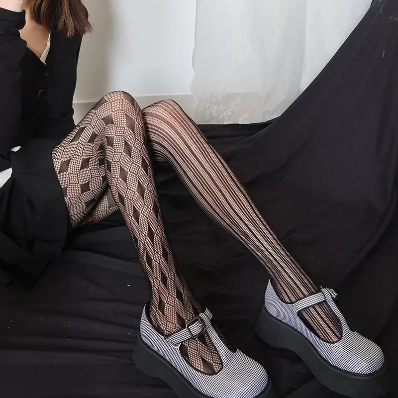 Lolita Stockings Harajuku Style Fishnet Tights Different Pattern Club Wear Party Pantyhose Sexy Underwear Cosplay Gothic Costume