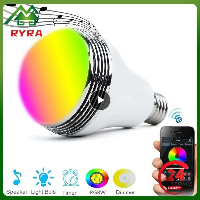 

1 ~ 6 шт. музыкальный динамик таймер Светодиодная лампа с беспроводным управлением Светодиодная лампа дневного света E27 светодиодная лампа дневного света 2023 новая умная лампа Rgb