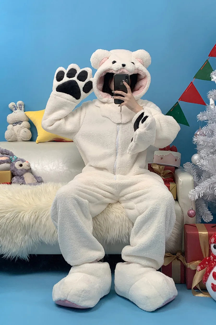 

Предварительная продажа, аниме, комплект звезд, костюм для косплея, плюшевая Женская пижама, искусственная кожа, Зимняя модель