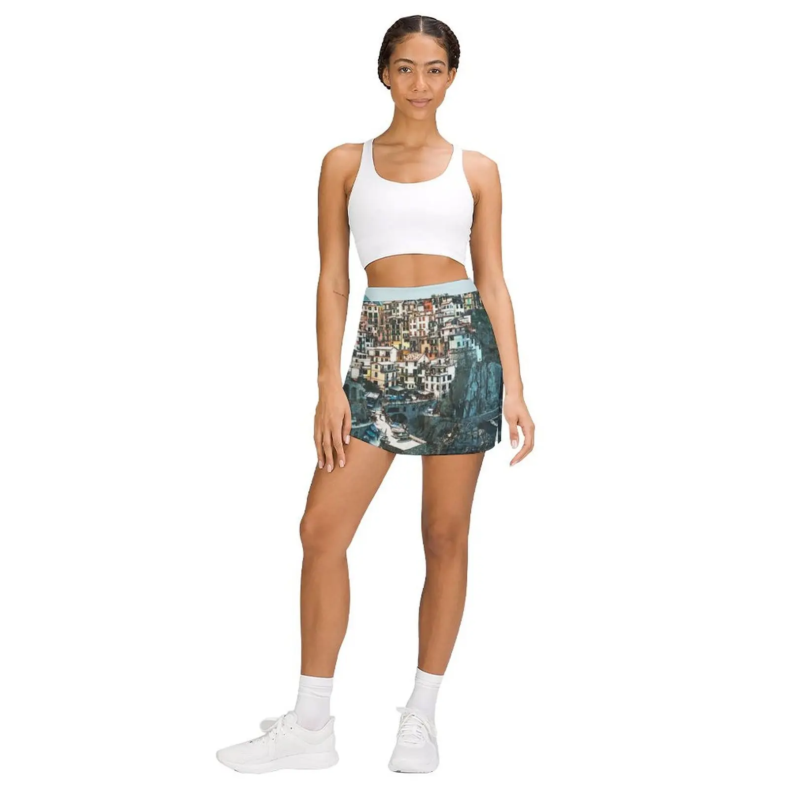 Мини-юбка Cinque Terre Travel - Manarola Italy из полиэстера