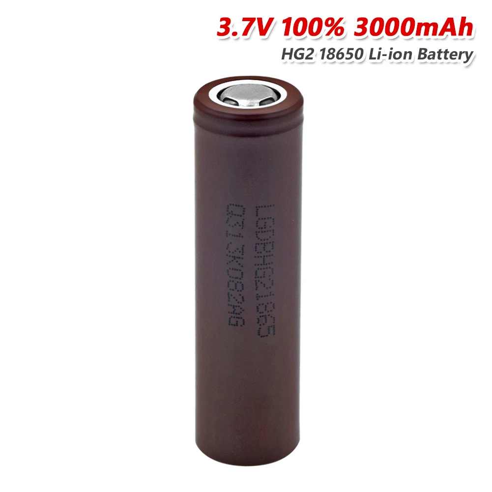 

3.7V HG2 18650 Battery 3000mAh 18650 HG2 3.7V 20A High Power Discharge Li-ion Large Current Battery for Screwdriver