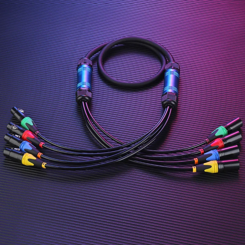 

4 Channel Snake Cable AUDIO XLR Snake male to female Multi-channel audio signal cable Stage lighting transmission signal line