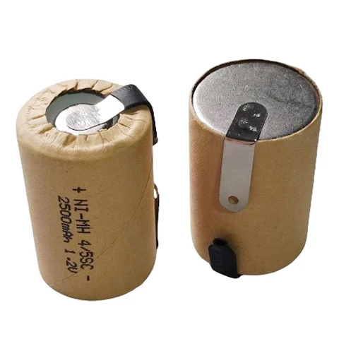 4/5SC NI-MH 1,2 В аккумуляторная батарея 2500 мАч 4/5 sc nimh ячейка со сварочными выступами для электробритвы