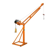 220V Outdoor Roof Construction Decoration Electric Lifting Hoist Household Small Hydraulic Lifting Feeding Crane