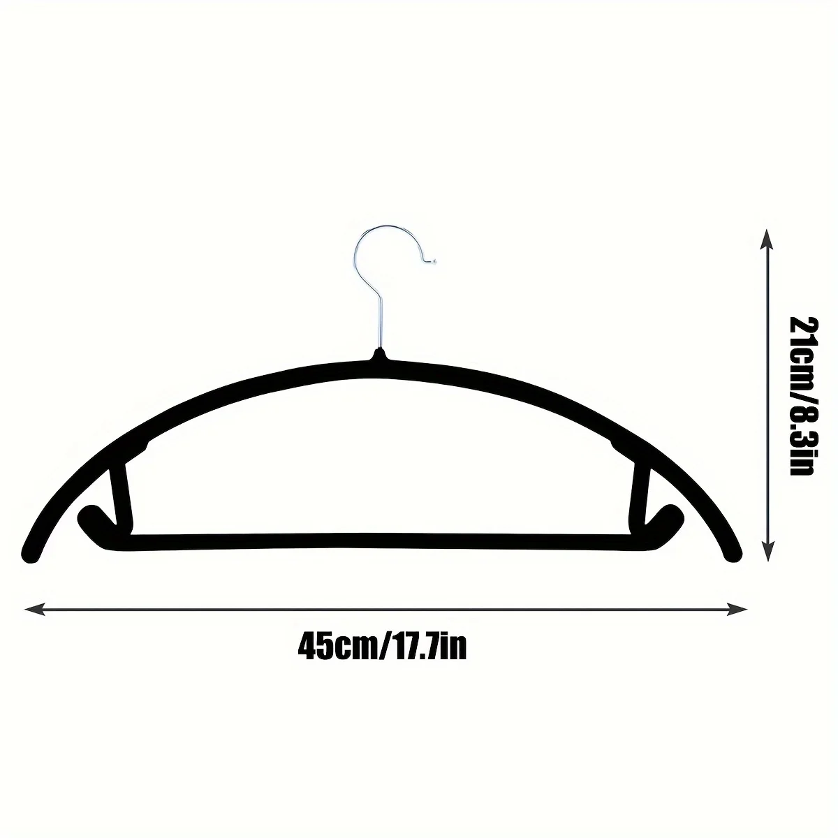 10 шт. вешалка для одежды с резиновым покрытием из контурного металла без ударов