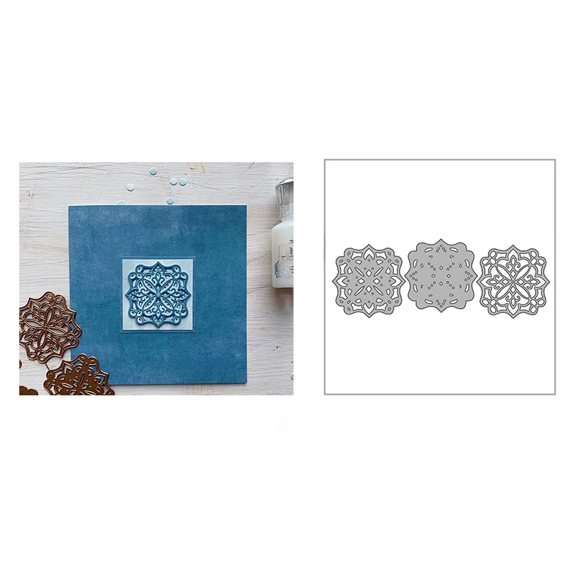 

2023 Новые многослойные квадратные металлические пресс-формы с цветочным рисунком для «сделай сам» Скрапбукинг тиснение бумажные поздравит...