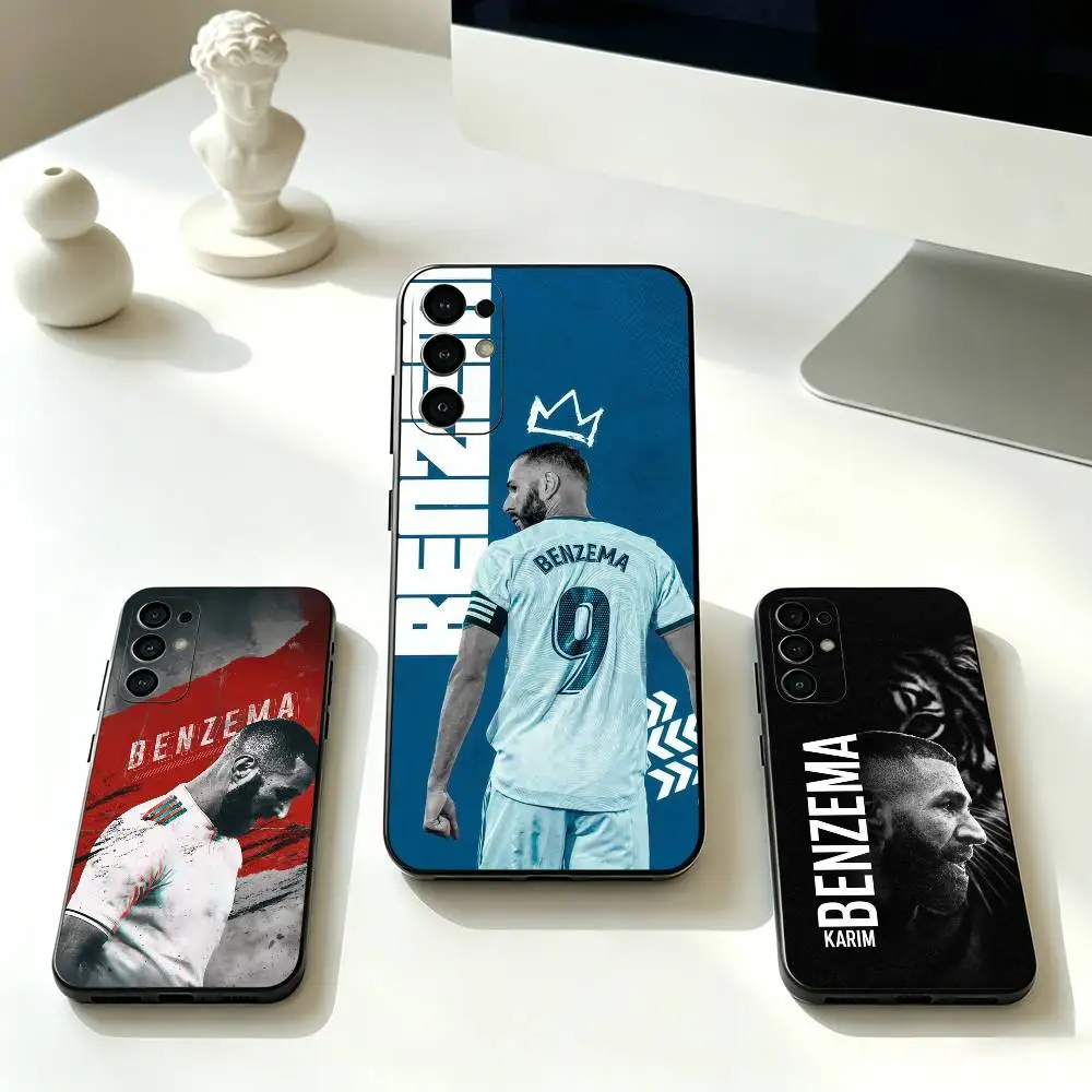 Фото Чехол для телефона K-Karim Benzema Football Cheer для Samsung S25, S24, S21, S22, S23, S30, Ultra, S20, Plus, FE, мягкий силиконовый, черный №1