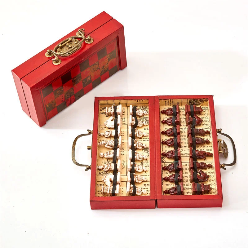 

Popular Antique Wooden Puzzle Cartoon Character Board Outdoor Camping Portable Creative Entertainment Chess Game