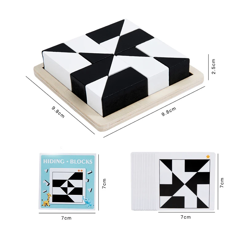 Деревянные 3d Головоломки Монтессори Геометрические Фигуры Образовательные