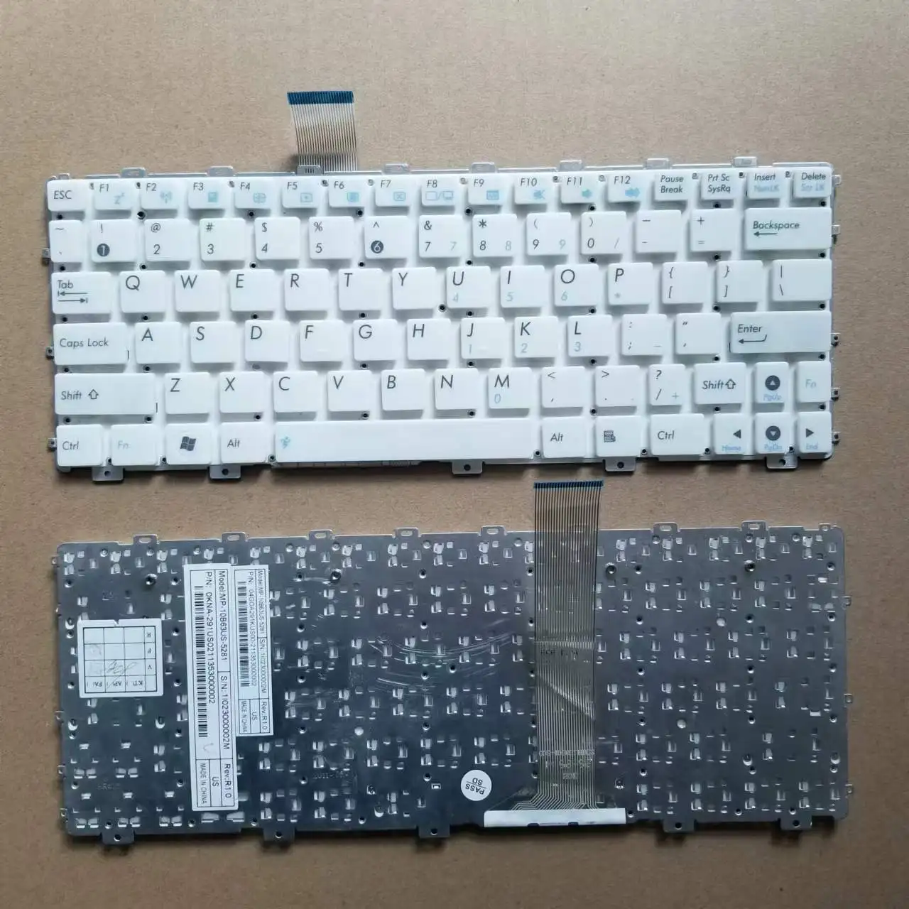 

New English Keyboard For Asus EEE PC 1011PX 1015P 1015PE 1015PN 1015PED 1015PEM 1015TX Series US Laptop Keyboard White