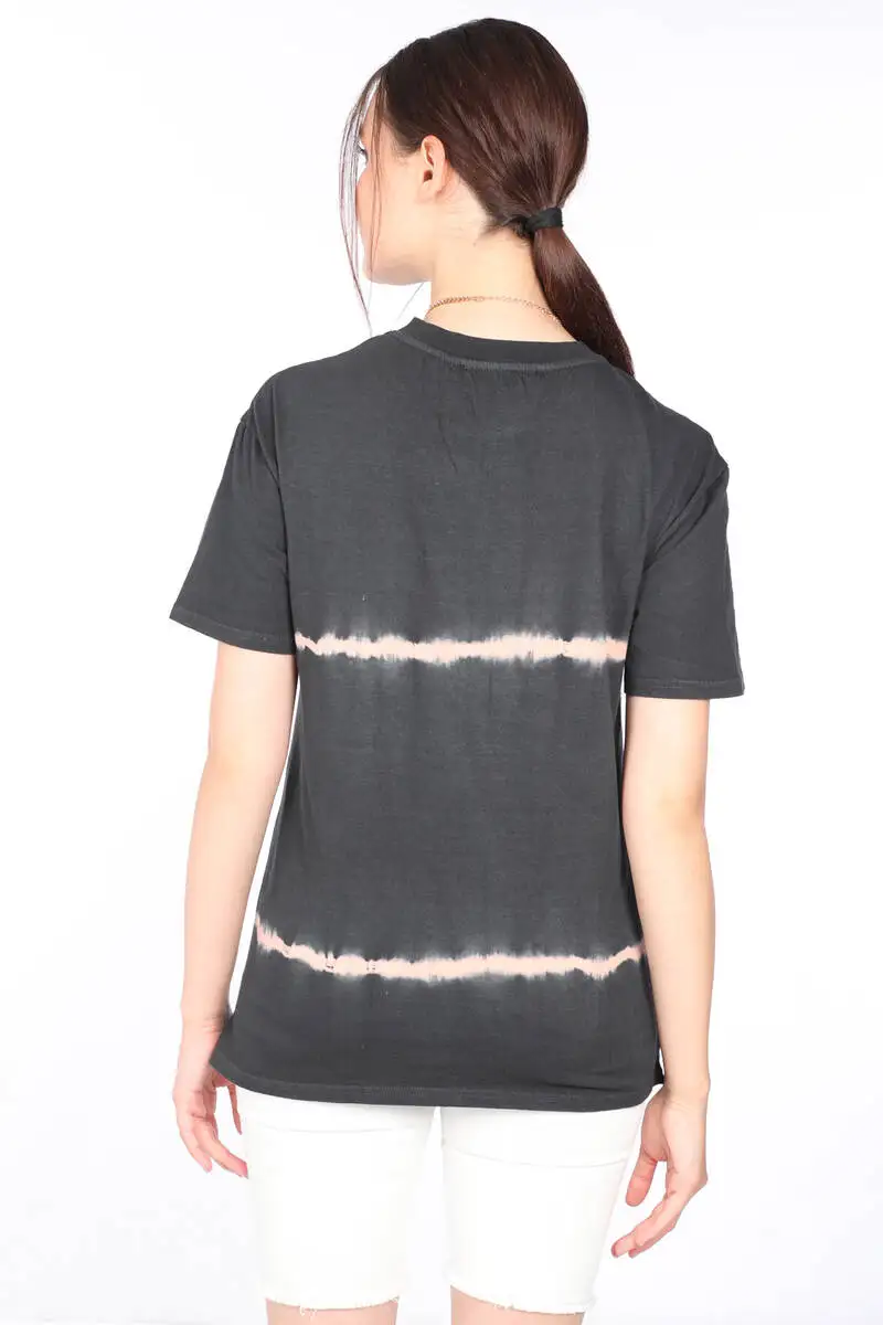 

Womens Anthracite Crew Neck Patterned T-shirt