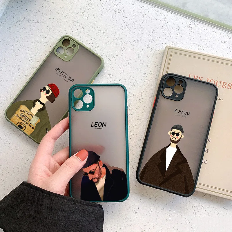 Мультяшный чехол для телефона Killer Leon Uncle Girl iPhone 11 12 13 Pro MAX SE 2022 XR X XS 7 8 6Plus жесткая