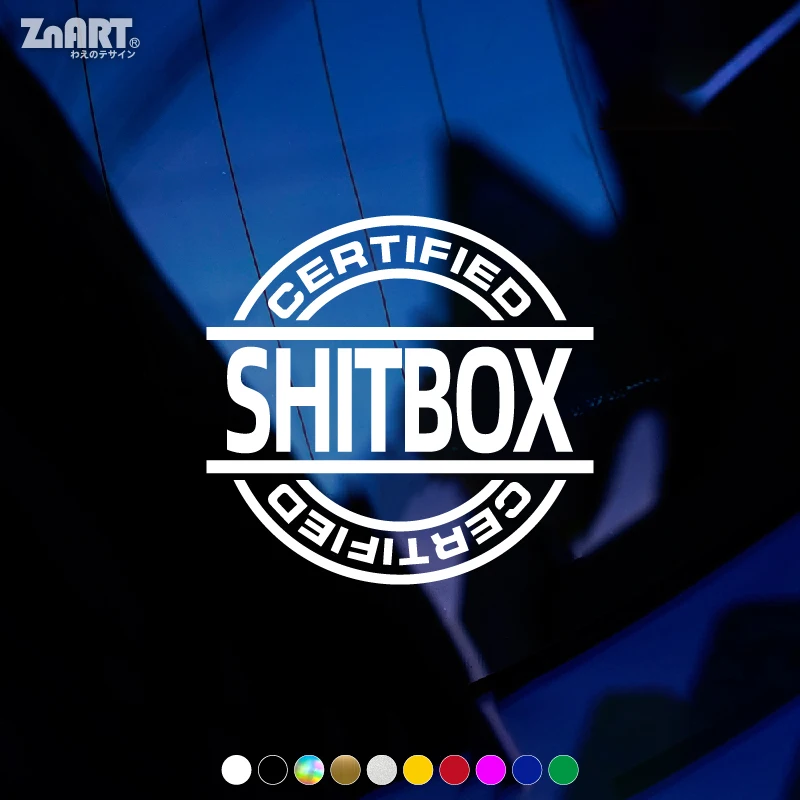 

Certified Shitbox Car Sticker Reflective Body Window Bumper Sticker Waterproof Vinyl Decal Auto Accessories