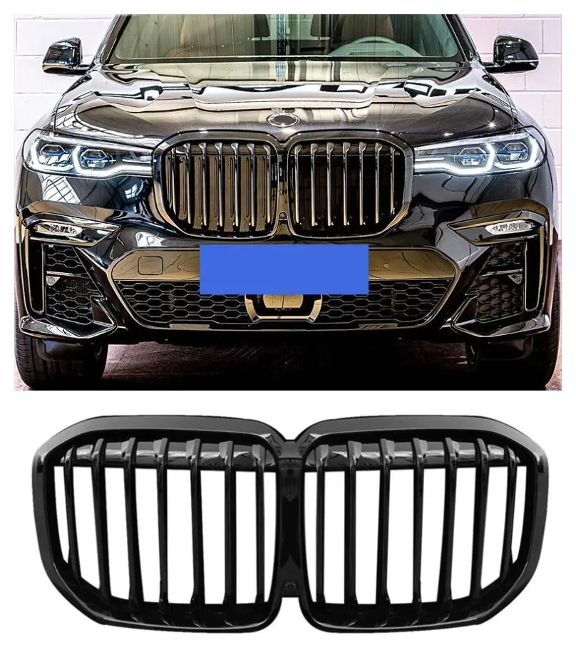 

Fits For Bmw G07 X7 2019 2020 2021 2022 High Quality ABS Black &Carbon fiber Mesh Grille Trim Racing Grills