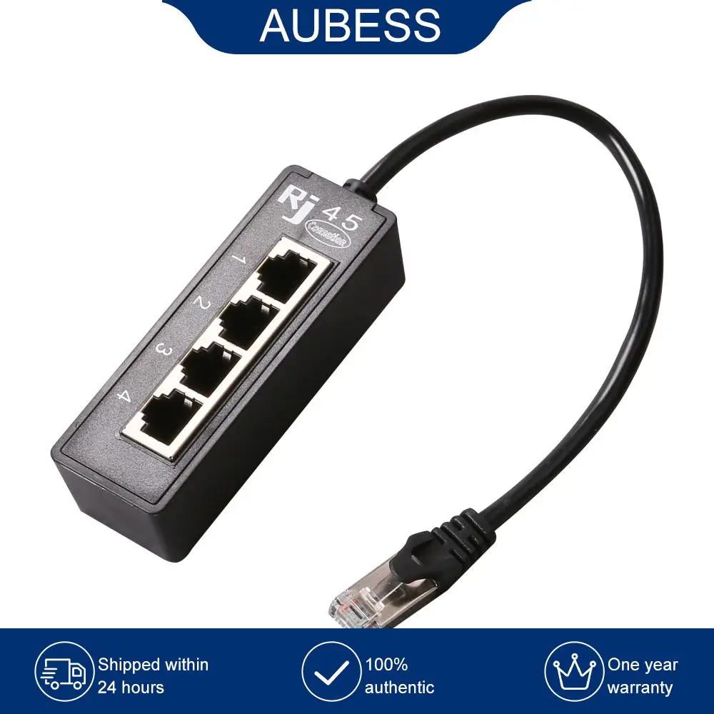 

Ethernet Splitter Portable Rj45 Network Adapter Suitable Convenient Adapter Cable Computer Cables Socket Connector High Quality