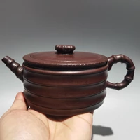 7 chinese yixing zisha pottery squirrel tree root texture melon vine kettle teapot flagon red mud gather fortune office