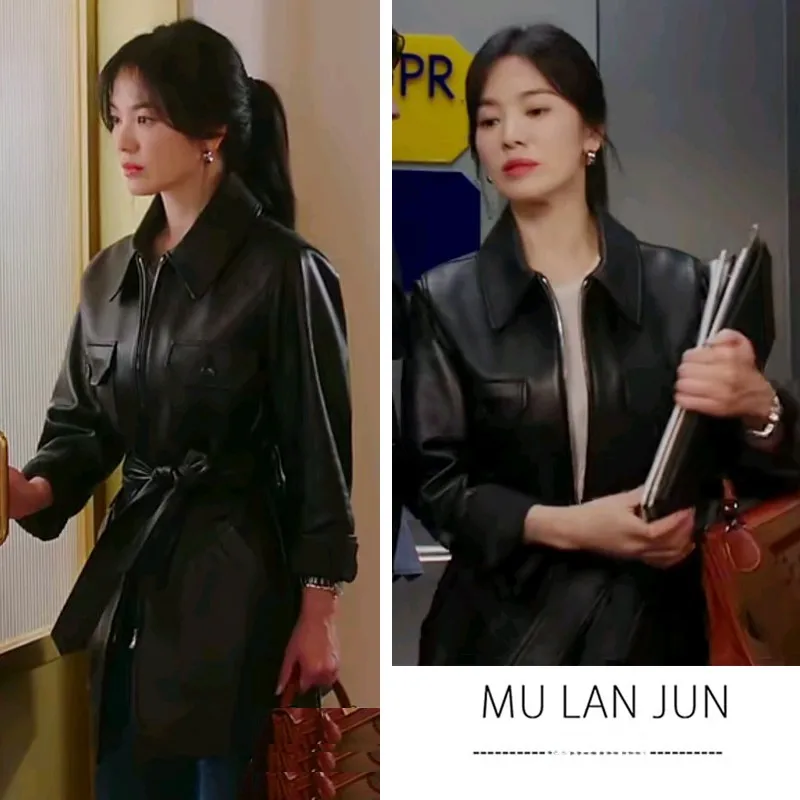 Song Hye-kyo Same Sle as Stars Пальто Верхняя одежда Женская весенняя новинка 2024 черная