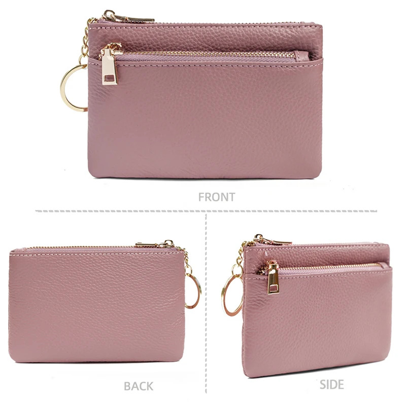 Кошелек из натуральной кожи с именем под заказ роскошный бумажник на молнии