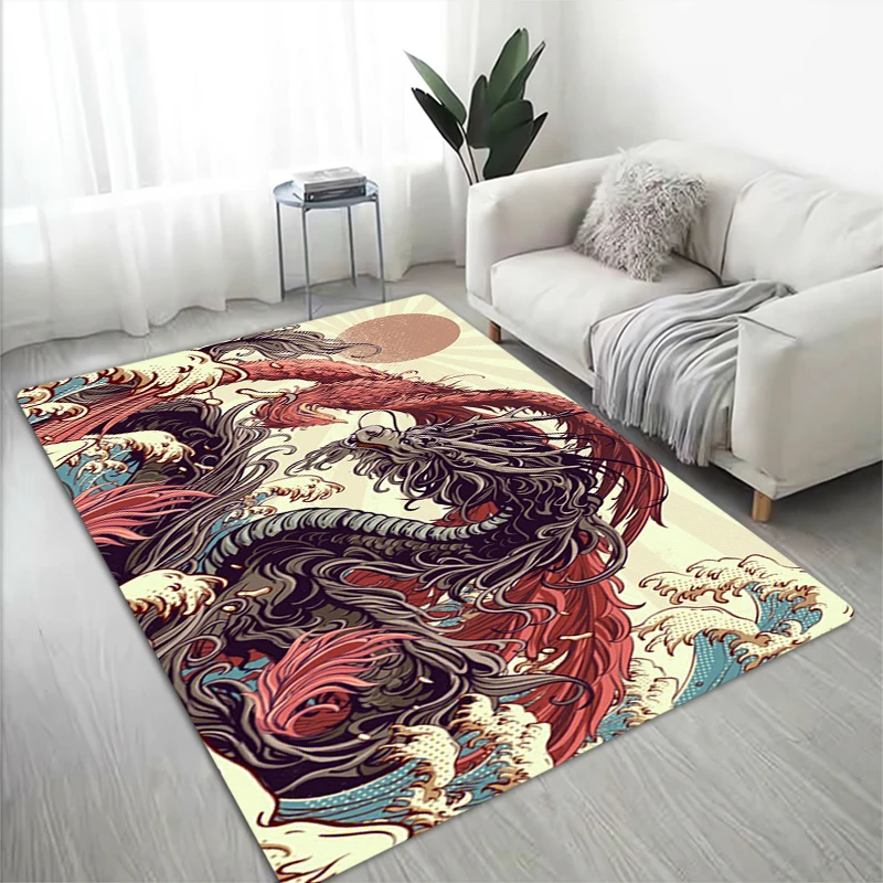

Mats Rug China Dragon Floor Home Carpet in the Bedroom Bathroom Mat Living Room Entrance Funny Door Hallway Bath Kitchen Cute
