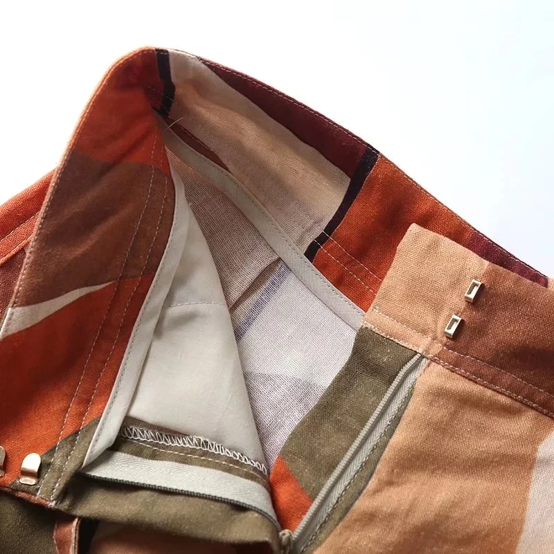 Elmsk 2023 Summer Indie Folk Camouflage Print Shorts Women Fashion Bermuda Harem Casual Shorts Women