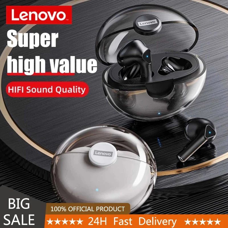 

Original Lenovo LP80 Headphone TWS Bluetooth Wireless Earphones Sports Movement Fitness Headset Low Latency Gaming Music Earbuds