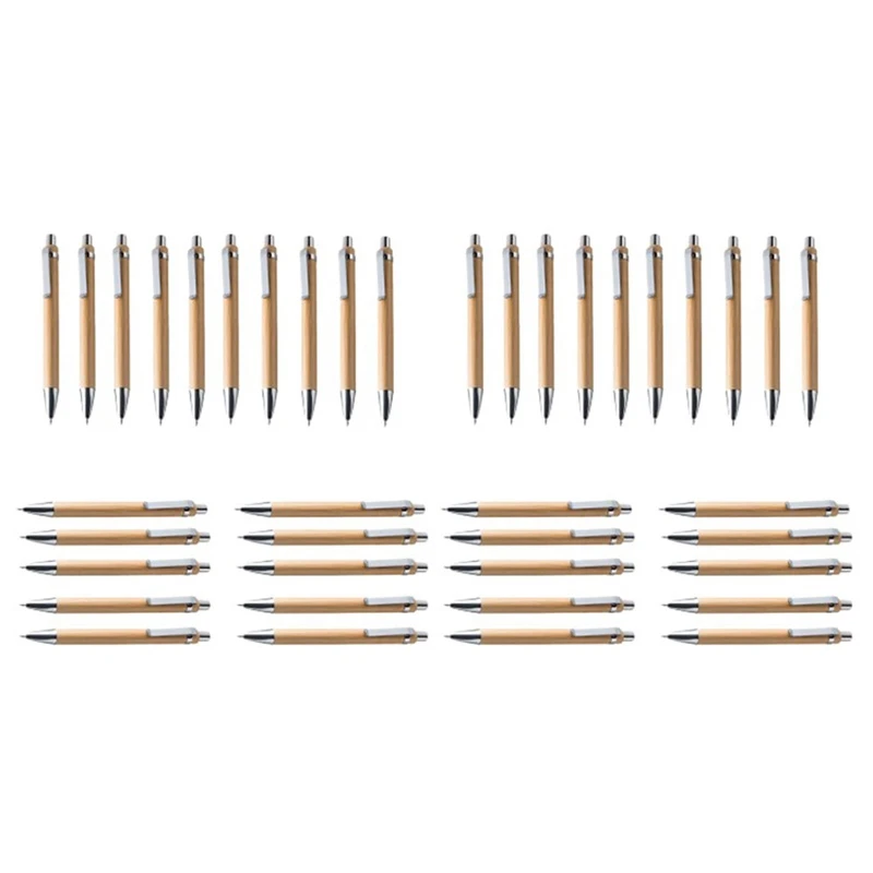 

Ballpoint Pen Set Bamboo And Wood Writing Tools, Blue Refill (120 Pieces)