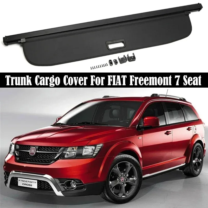 Фото Защитный чехол YUNV для багажника Fiat Freemont 2012-2021, выдвижная шторка для багажника, аксессуары для хранения в багажнике. №2