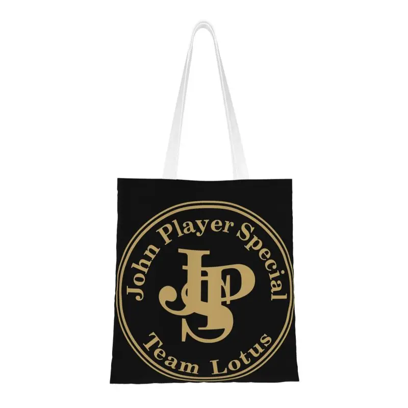 

Reusable JPS John Player For Men And Women Shopping Bag Shoulder Canvas Tote Bag Washable Special Team Groceries Shopper Bags