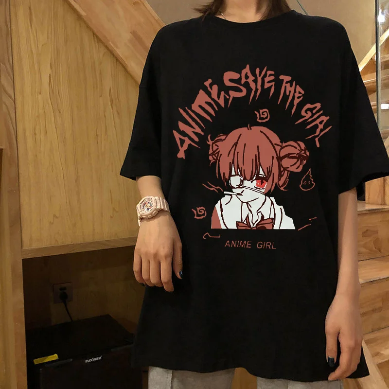 

Kawaii Summer Street Retro Punk Style Ladies Short Sleeve Anime Print T-shirts 2022 New High Quality Comfortable Men's Hip Hop