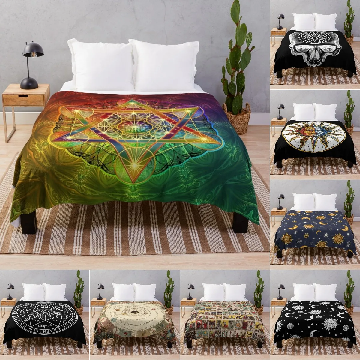 

Map Graphics Astrology Blanket, Zodiac Signs Plush and Warm Home Soft Cozy Lightweight Fuzzy Throw Blankets for Couch Bed Sofa