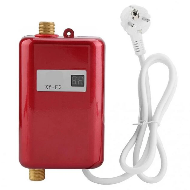 220V 3400W Electric Water Heater Household Instant Tankless Water Heater for Indoor Shower Kitchen Bathroom Water Heating