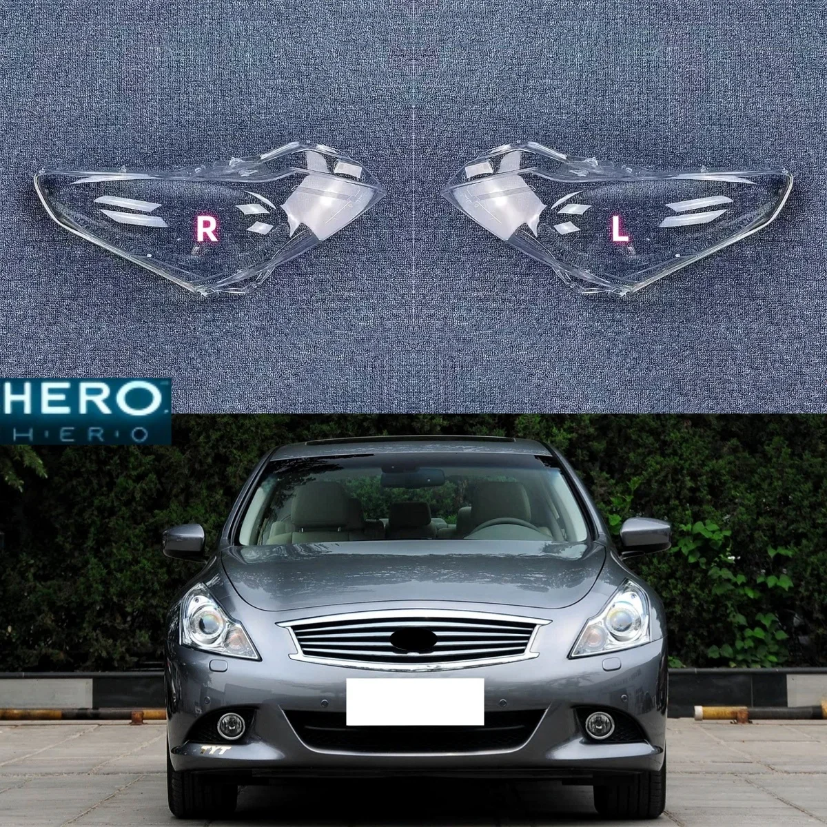 Крышка для передней фары Infiniti G Series G37 G35 G25 2010 2011 2012 2013 2015, линза для фары, прозрачные абажуры, защитное стекло