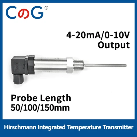 CG Hirschmann интегрированный передатчик температуры PT100 вставляемый Тип термостойкости датчик температуры 4-20 мА/0-10 В выход