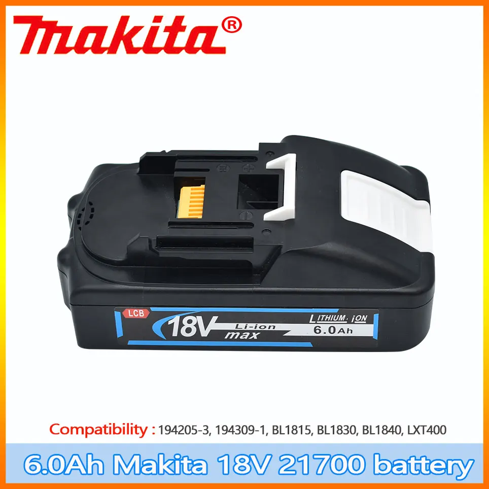 

18V 6000mAh Makita BL1830 BL1840 6.0Ah 21700 литий-ионный аккумулятор для Makita Vervangbare bare Voor