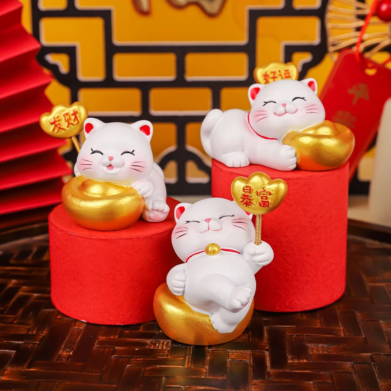 1 шт. мини-украшение Lucky Cat мультяшная фигурка котенка Fortune микропейзаж интерьер