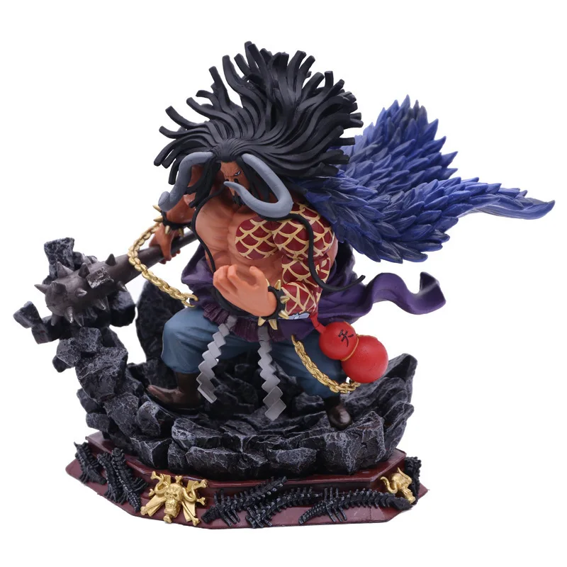 

19cm Anime Figure Past Four Emperors Kaidou Battle Edition Action Model Doll Figurine Ornaments Collections Toy Gift One Piece
