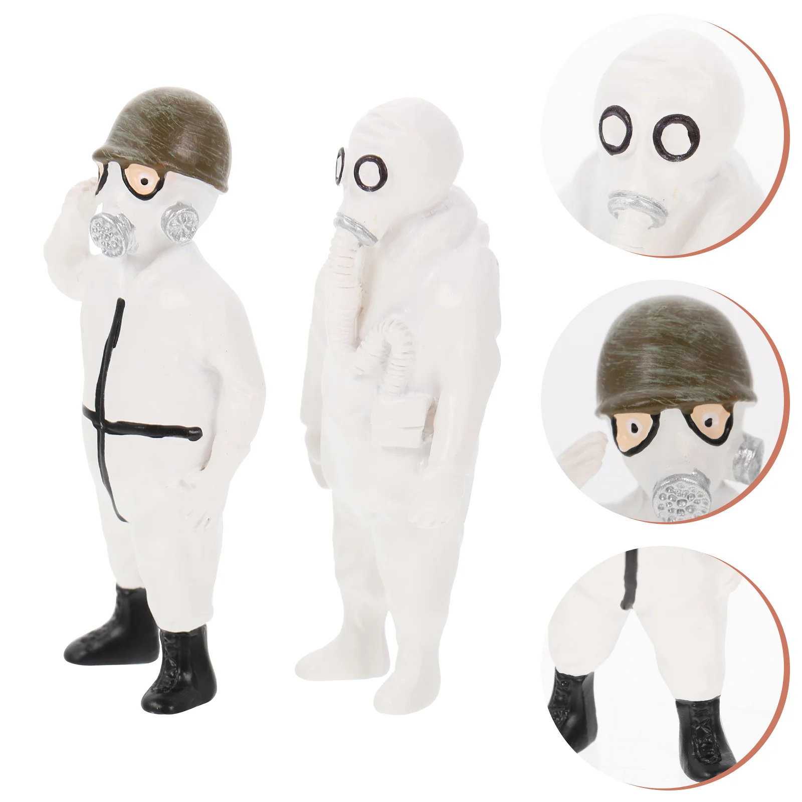 

2 Pcs Decorations Professional Ornaments Child Fish Tank Miniature People Resin Sand Table Models