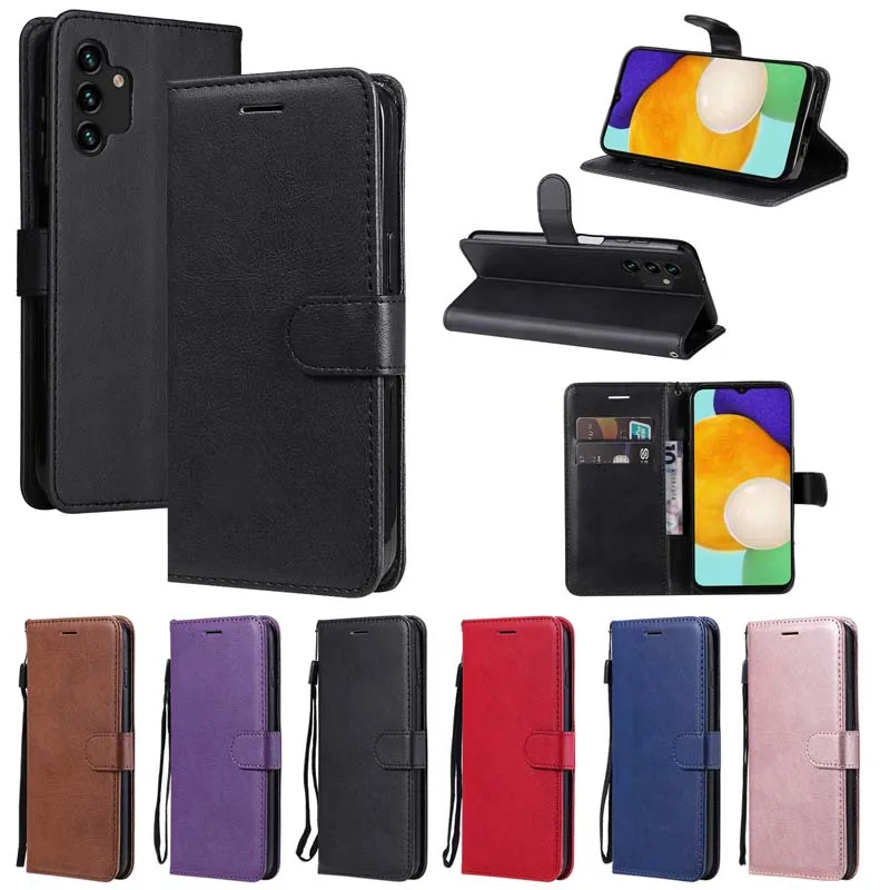 Кожаный чехол-книжка для Samsung Galaxy A03 Core A23 A33 A53 A73 A13 Lite M23 M33 M53 M54 4G
