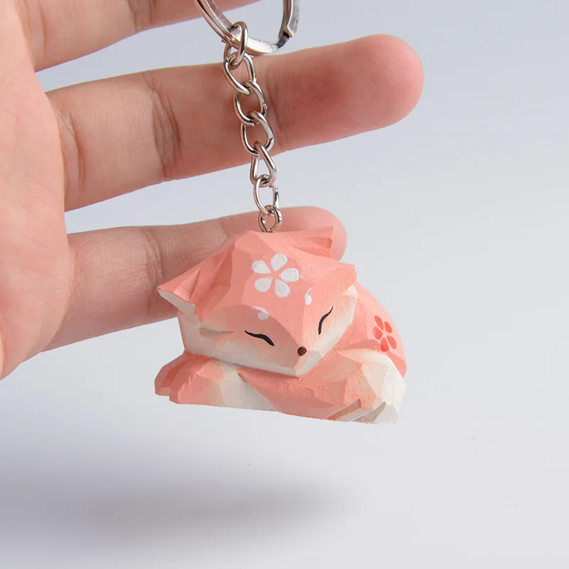 

Anime Game Genshin Impact Yae Miko Fox Wooden Dolls Cosplay Genshin Baby Fox Craft Backpack Keyring Animal Pendant Collection