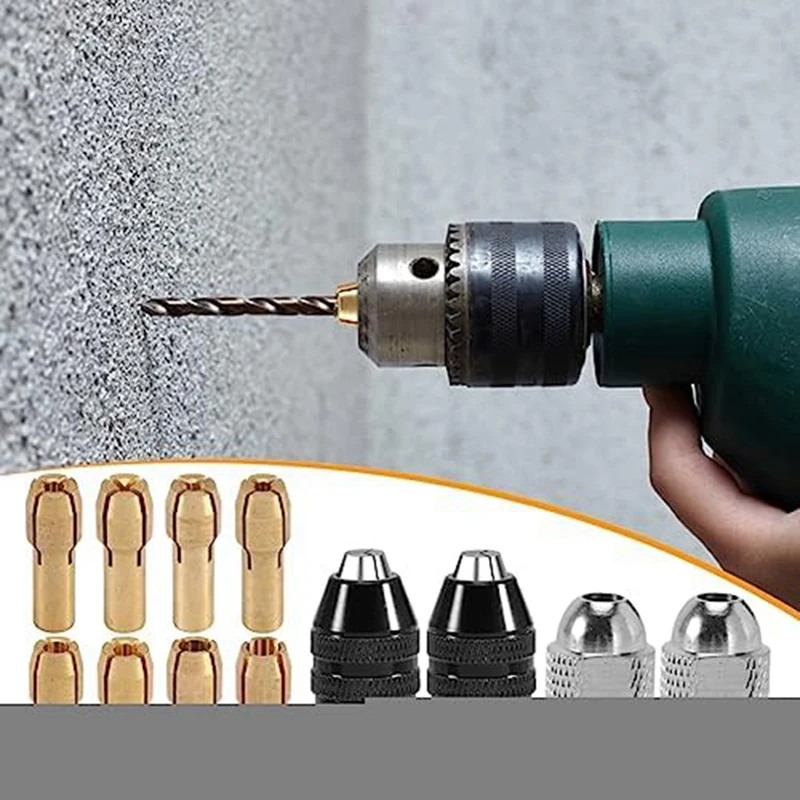 12 шт. 0 8-3 2 мм бесключевой сверлильный патрон набор цанг от 1/32 до 1/8 дюйма сменный