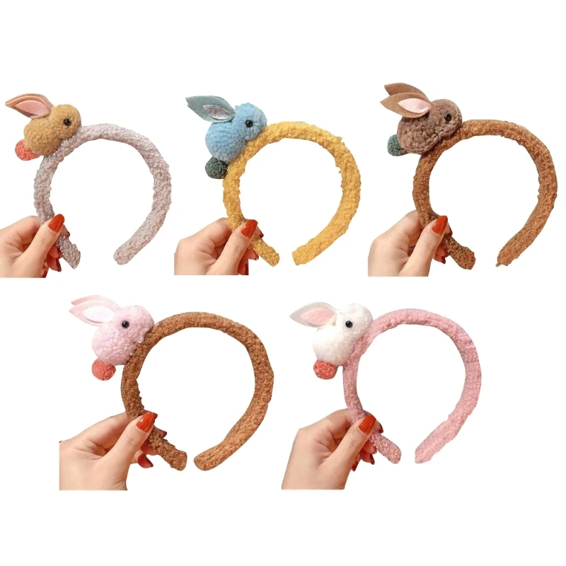 

Plush Bunny Headband Rabbit Decors Hairhoop for Daily Wearing Costume Cosplays Party Women Girls Hair Accessories