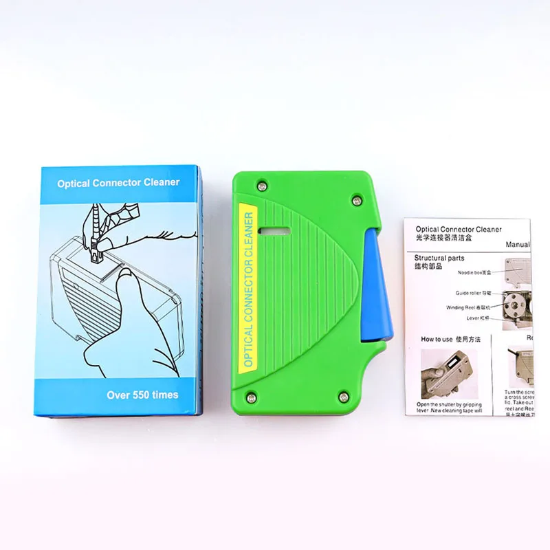 Fiber End Face Cleaning Box Fiber Wipe Replaceable Tool Pigtail Cleaner Cassette Ftth Optic Fiber Cleaner Tools for SC/ST/FC/LC